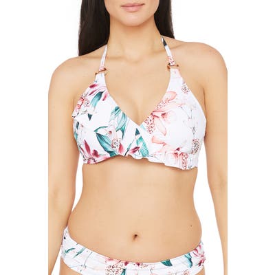 La Blanca Flyaway Surplice Bikini Top, White
