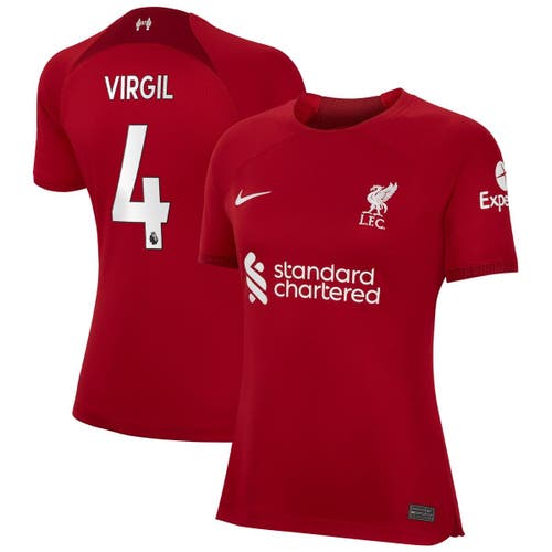 Women's Nike Virgil Van Dijk Red Liverpool 2022/23 Home Replica Player Jersey