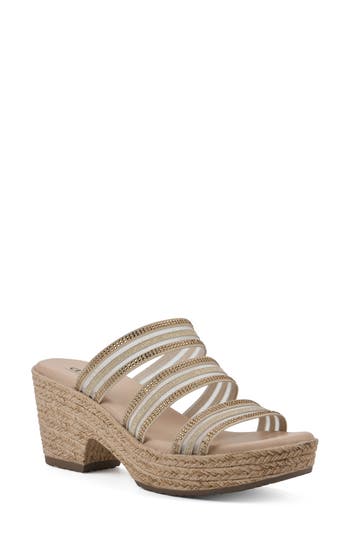 Cliffs By White Mountain Bianna Espadrille Platform Sandal In Neutral