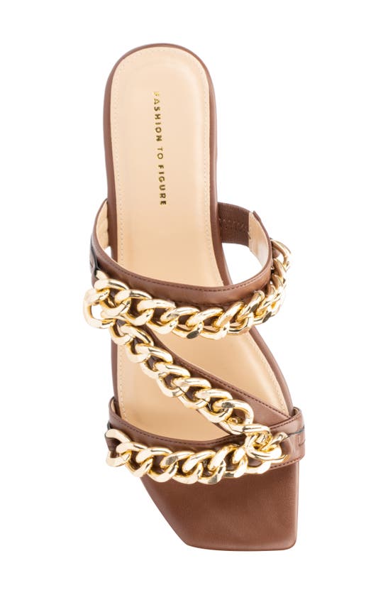 Fashion To Figure Maeve Slide Sandal In Cognac