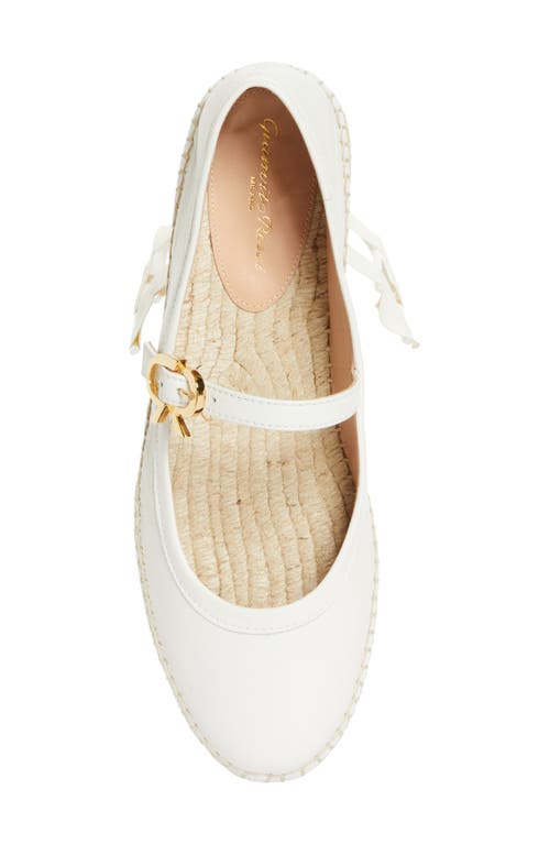 Shop Gianvito Rossi Espadrille Mary Jane Ballet Flat In Blanco