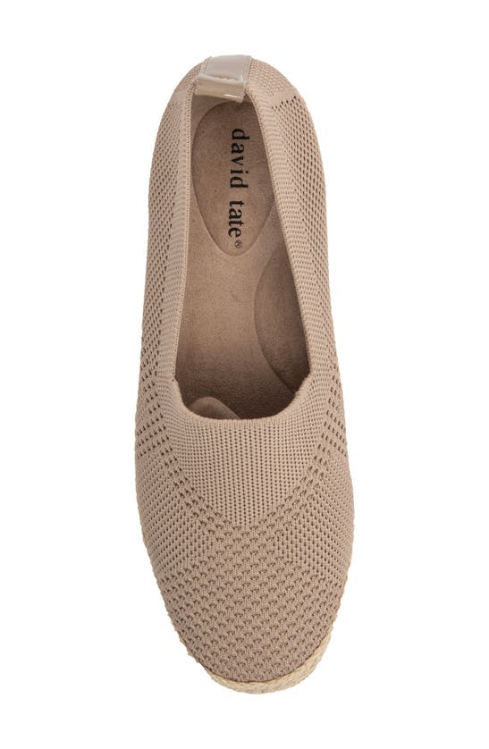 Shop David Tate Bianca Stretch Espadrille Pump In Taupe