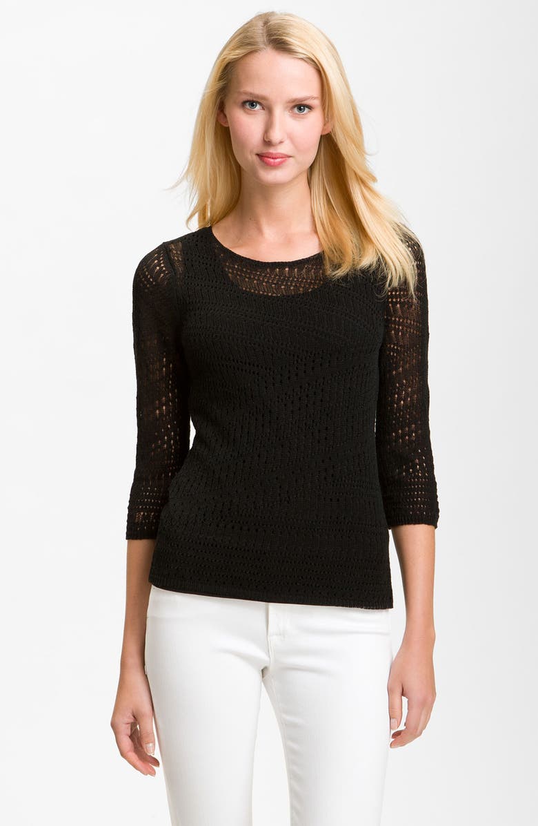Nic + Zoe Pointelle Pattern Sweater | Nordstrom