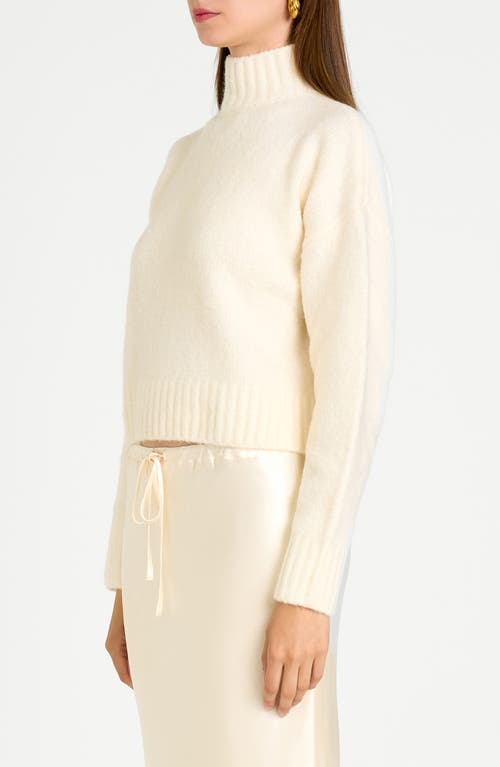 Shop Wayf Charlie Mock Neck Sweater In Ivory