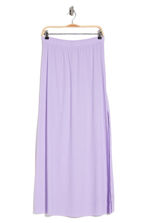 Go Couture Rib Maxi Skirt In Pastel Lilac