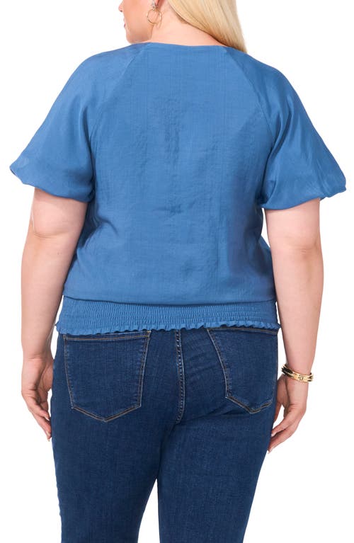 Shop Vince Camuto Puff Sleeve Top In Vintage Blue