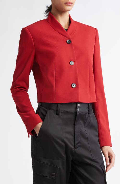 Maria Mcmanus Crop Blazer In Hunting Red