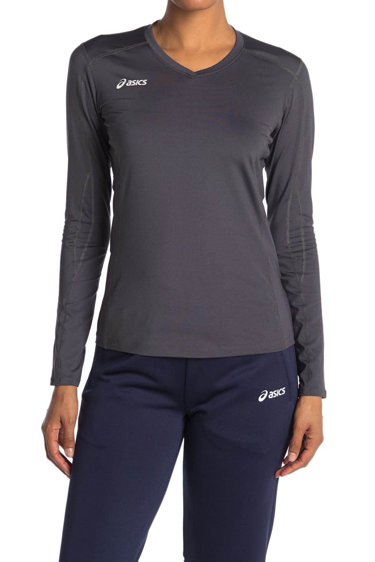 Asics Roll Shot Performance Jersey In Open Grey34