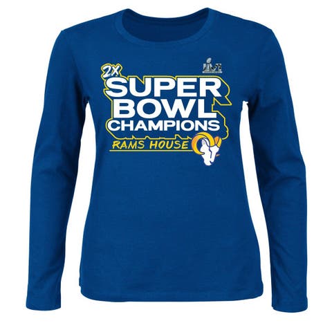 Girls Youth Fanatics Branded Royal Los Angeles Rams Super Bowl LVI Champions Parade T-Shirt