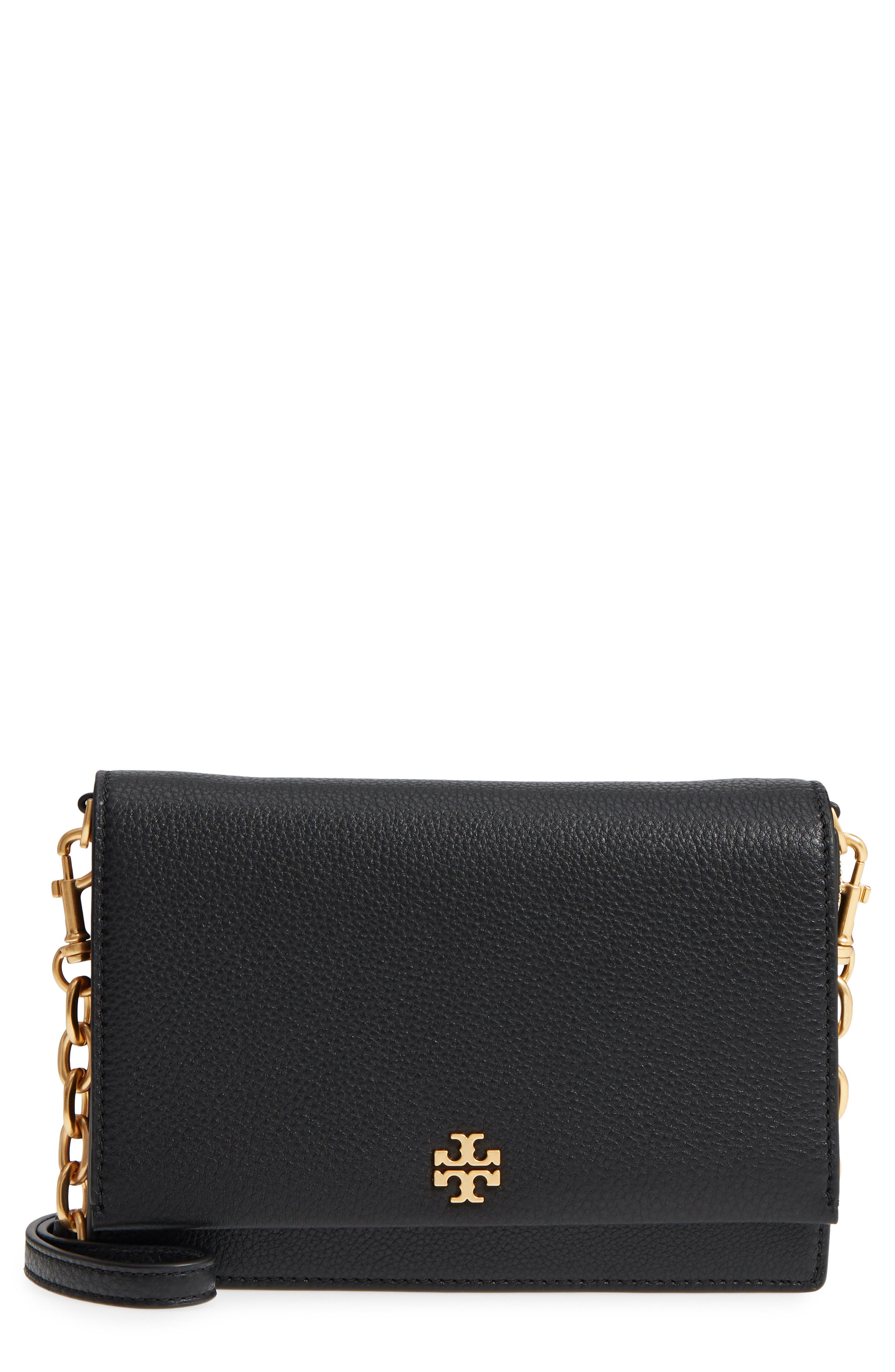 tory burch georgia leather flap shoulder bag