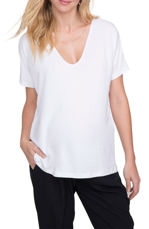 HATCH The Perfect Vee Maternity T-Shirt in White