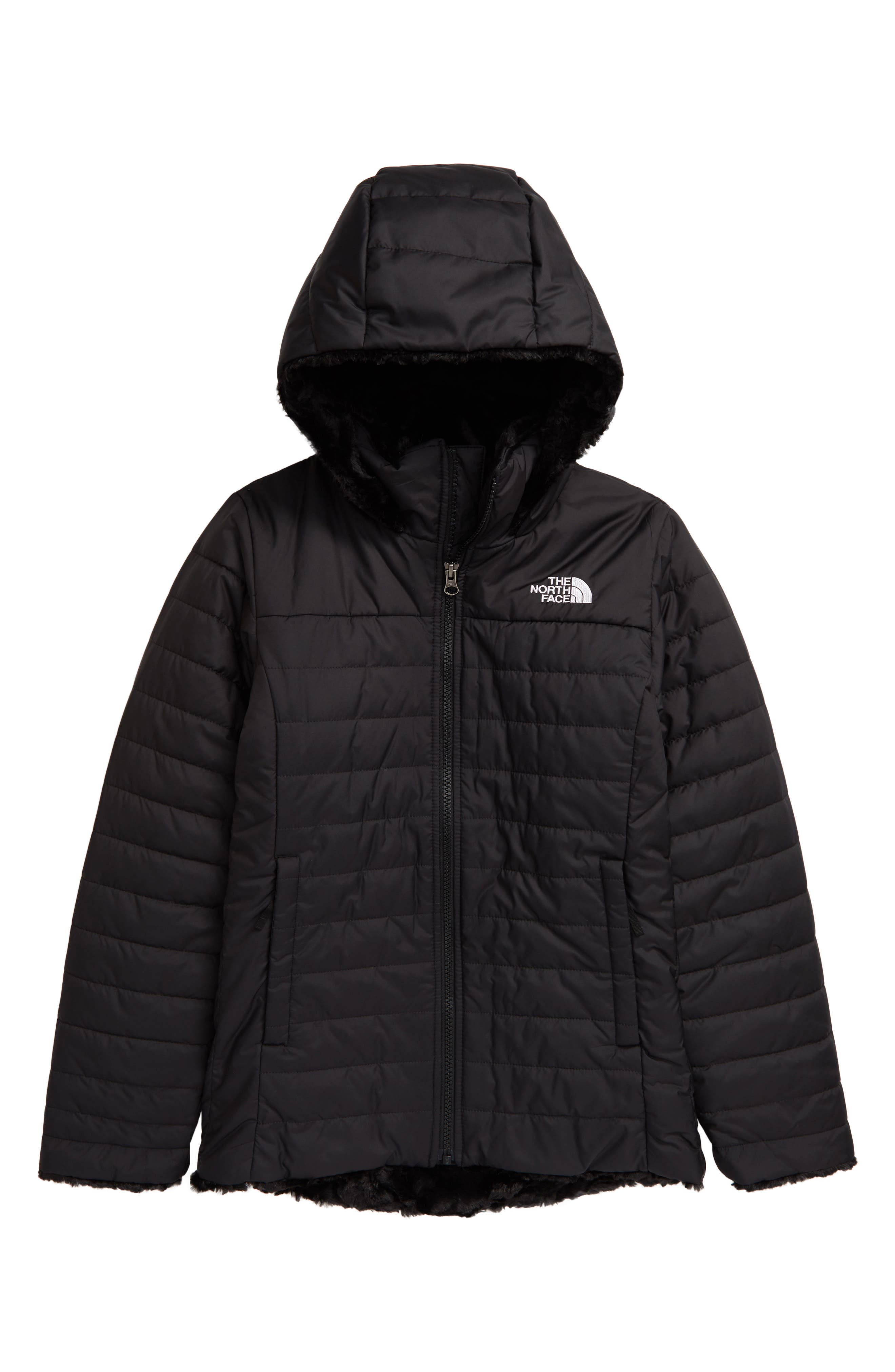 the north face big girls hooded mossbud swirl parka