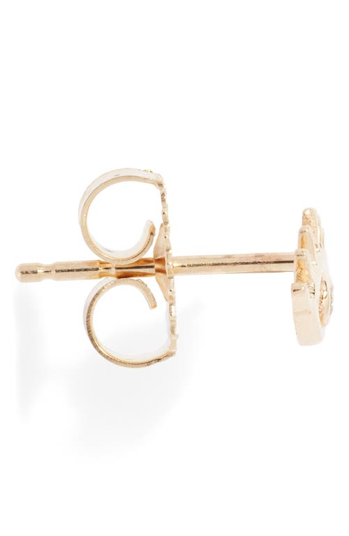 ANZIE ANZIE MEL SOLDERA SINGLE EVIL EYE STUD EARRING