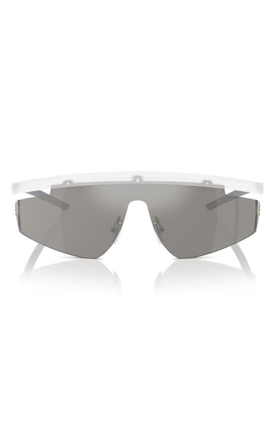Scuderia Ferrari 140mm Irregular Shield Sunglasses In Transparent Grey