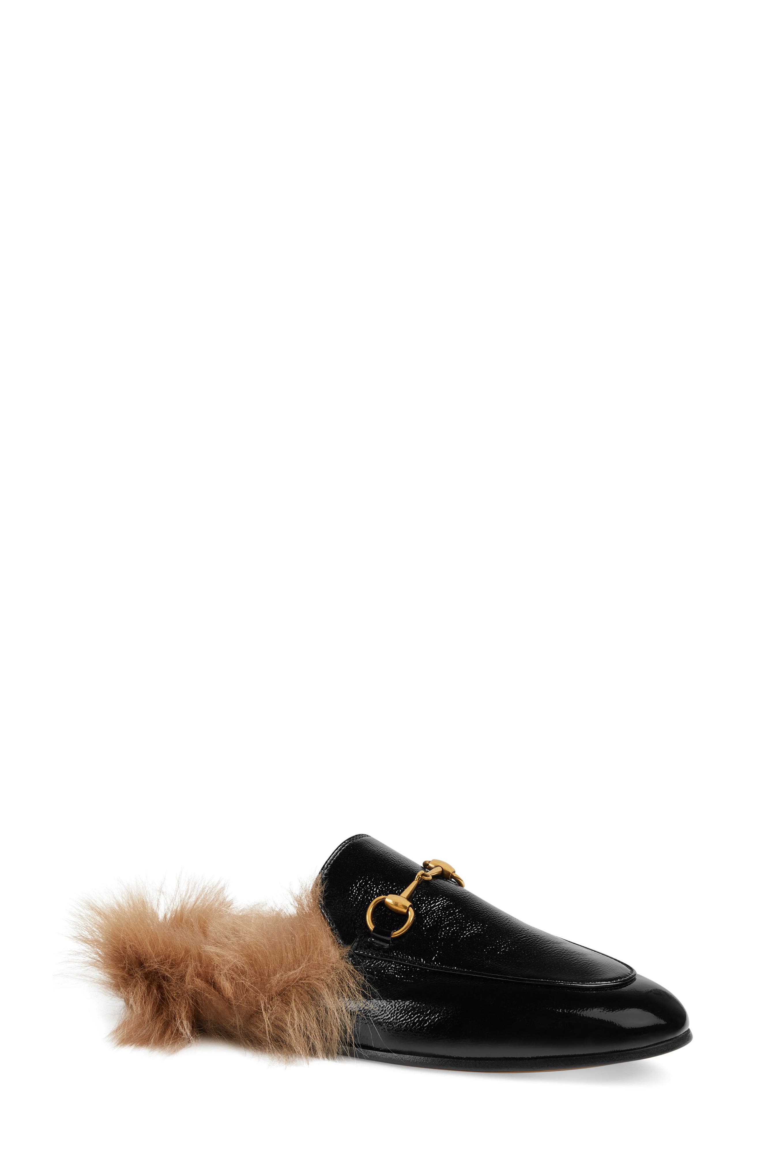 Gucci Princetown Genuine Shearling Loafer Mule (Women) | Nordstrom