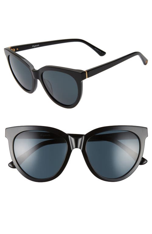 Beverly 55mm Cat Eye Sunglasses in Black/Grey