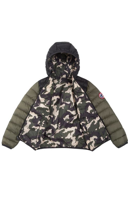 Shop Rokka&rolla Kids' Reversible Lightweight Puffer Jacket In Green Camo