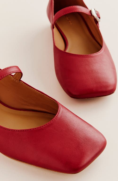 Reformation Exclusive Bethany Mesh Ballet Flats Lipstick Mesh In Scarlet