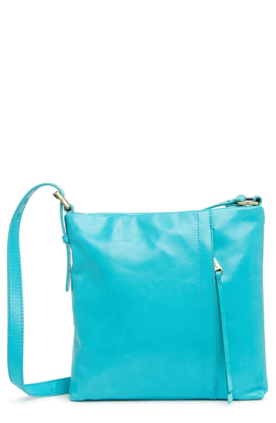 Hobo Drifter Leather Crossbody Bag In Aqua