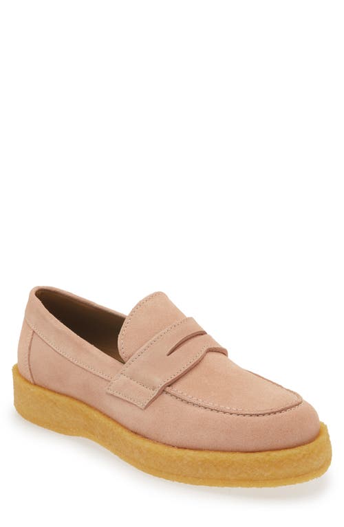 VINNY'S Yardee Penny Loafer Dusty Rose Suede at Nordstrom,