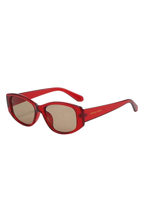 Fifth & Ninth Tara 55mm Polarized Geometric Sunglasses In Red