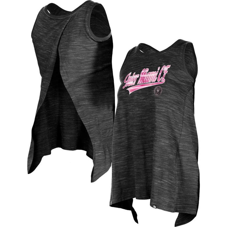 Shop 5th And Ocean By New Era 5th & Ocean By New Era Black Inter Miami Cf Athletic Cross Back Tank Top