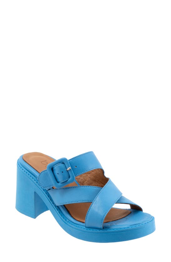 Shop Bueno Milan Platform Slide Sandal In Blue