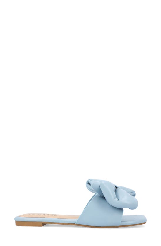 Journee Collection Tru Comfort Foam Fayre Bow Flat In Blue