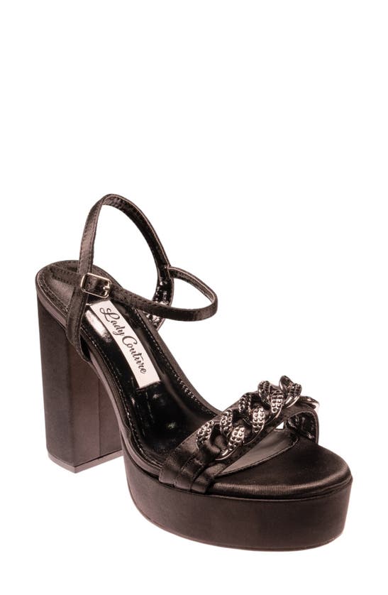 Shop Lady Couture Dance Block Heel Sandal In Black
