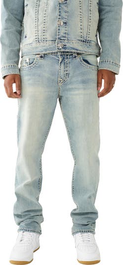 True Religion Brand Jeans Ricky Super T Rope Stitch Straight Leg Jeans