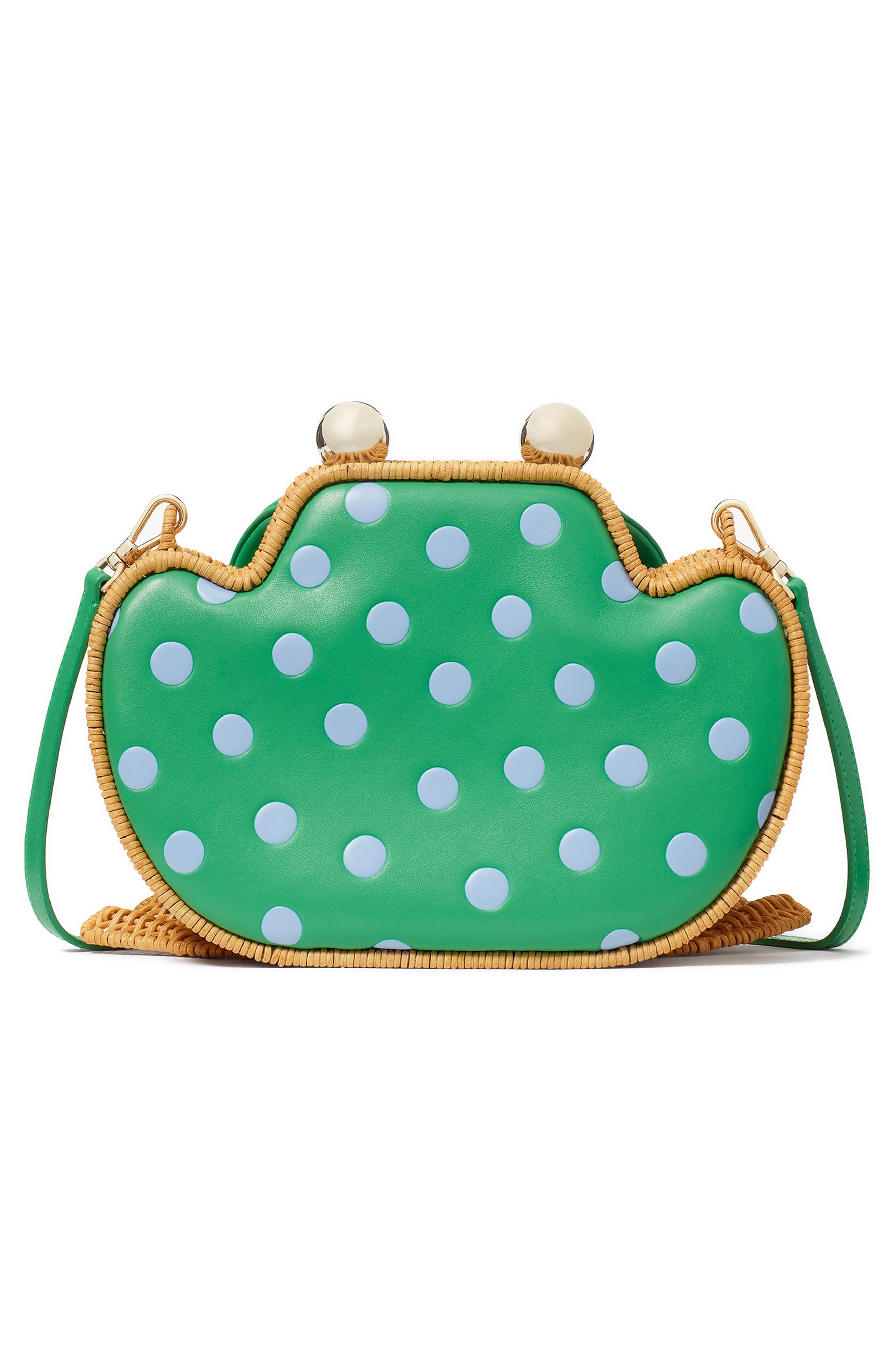 Kate Spade New York lily polka dot wicker 3D frog crossbody bag Nordstrom