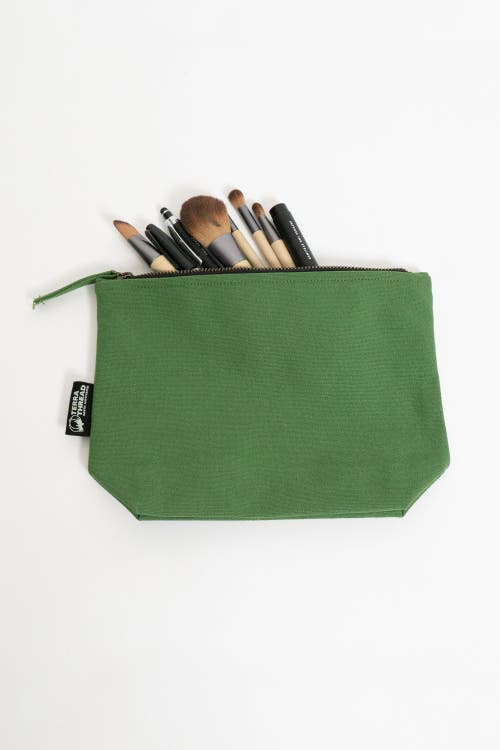 Terra Thread Organic Cotton Makeup Bag In Moss Green