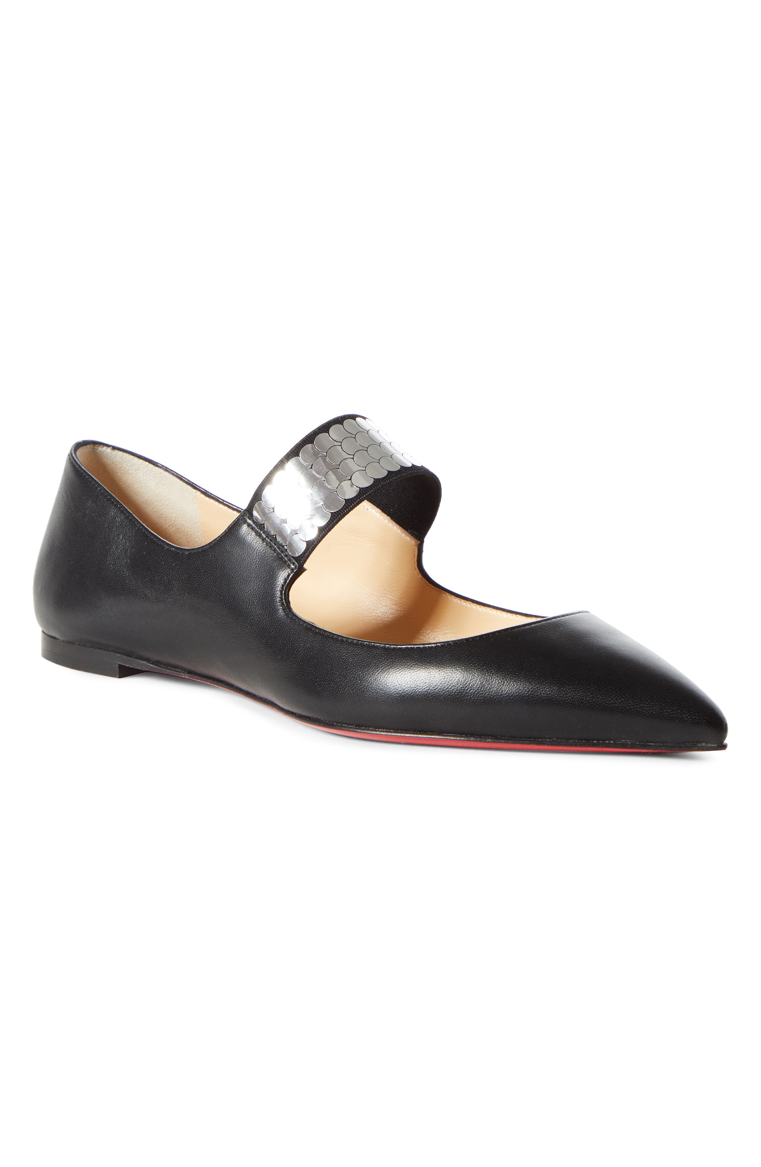 Christian Louboutin Xibabe Disco Ball Mary Jane Flat, Black