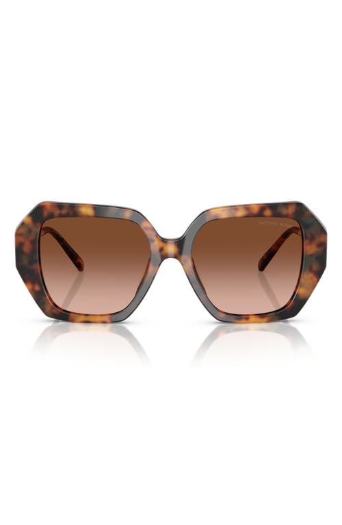 Shop Michael Kors 54mm Gradient Square Sunglasses In Brown Grad