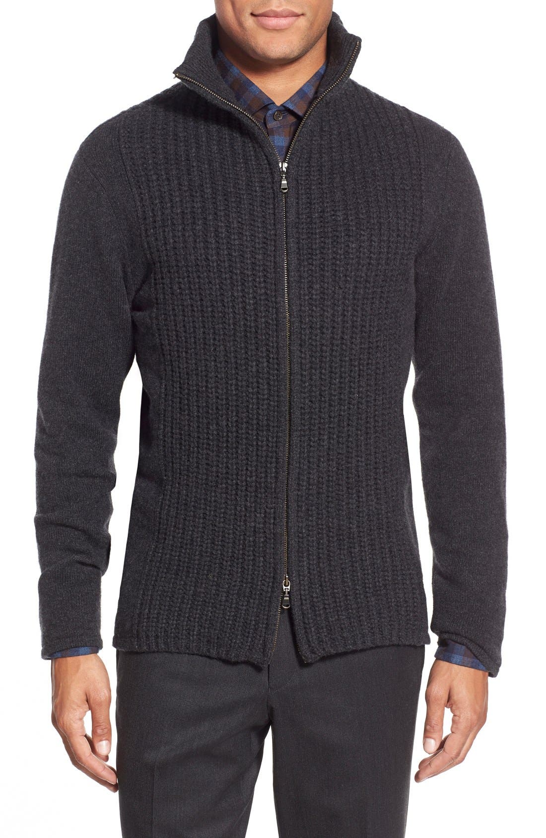 Zachary Prell 'Goldhawk' Merino Wool & Cashmere Zip Sweater Nordstrom