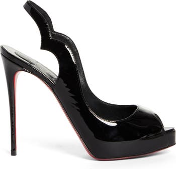 Christian Louboutin Peep Toe Pumps For Women in Black