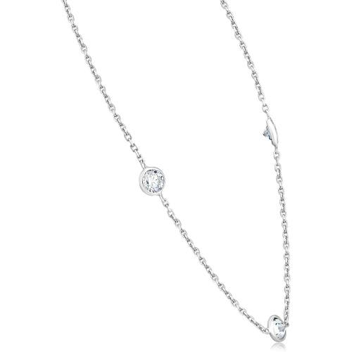 Bliss Diamond 2 Ct Diamonds By The Yard Necklace 14k White Gold Lab Grown Diamond In 14k White Gold