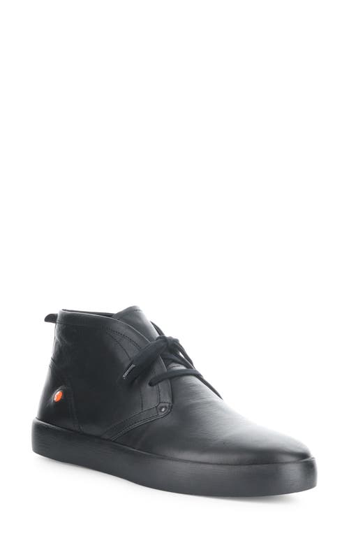 Softinos by Fly London Rusk Sneaker in Black Supple Leather