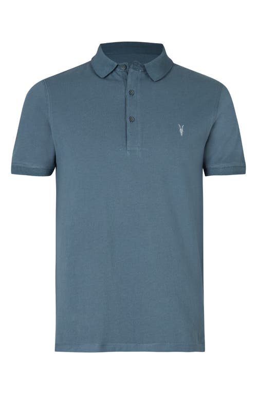 Shop Allsaints Reform Slim Fit Cotton Polo In Workers Blue