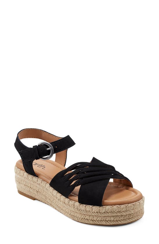 Shop Earth ® Hilda Espadrille Platform Sandal In Black