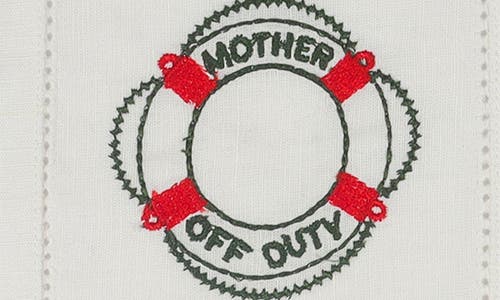 Tiramisu Set Of 4 Embroidered Coasters In White/life Preserver