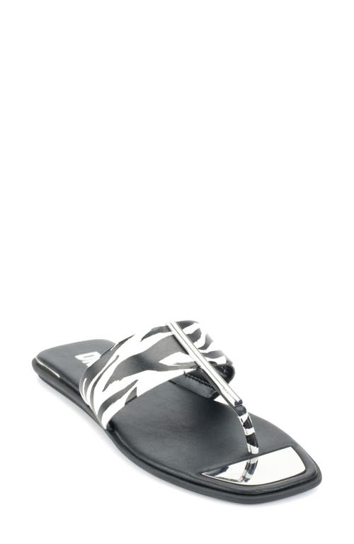 Shop Dkny Deja Flip Flop In Black/white