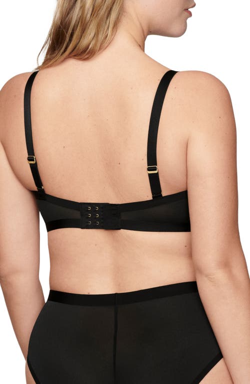 Shop Cuup The Balconette Mesh Underwire Bra In Black