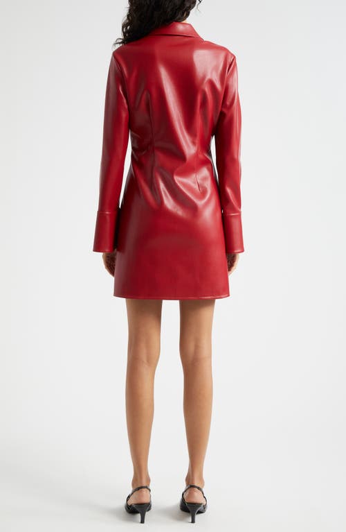 CINQ À SEPT CINQ À SEPT MCKENNA LONG SLEEVE FAUX LEATHER DRESS 