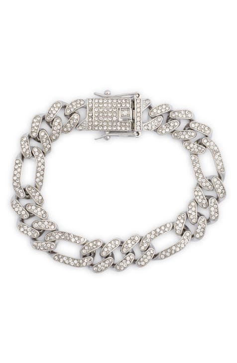 Crystal Figaro Chain Bracelet