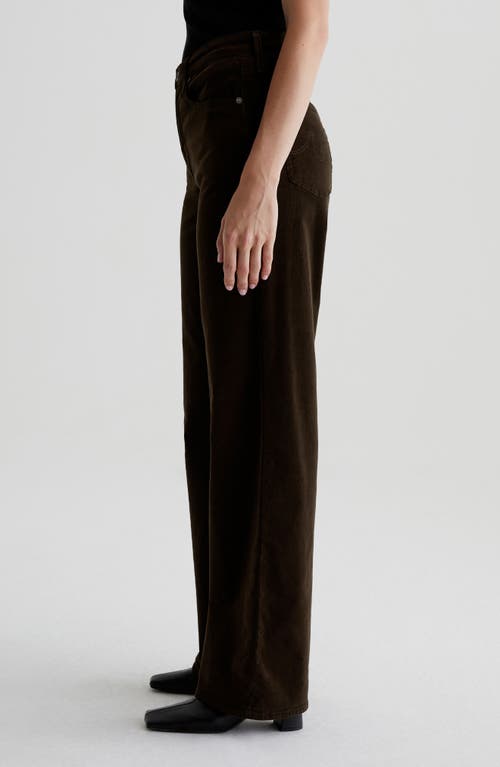 Shop Ag Kora High Waist Wide Leg Corduroy Jeans In Rich Umber