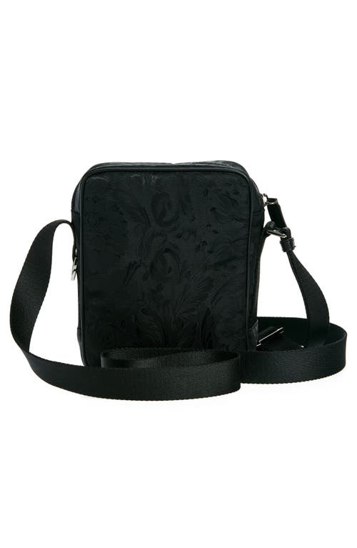 Versace Messenger Crossbody Bag In Black-ruthenium