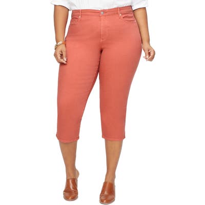 Plus Size Nydj Capri Skinny Jeans, Coral