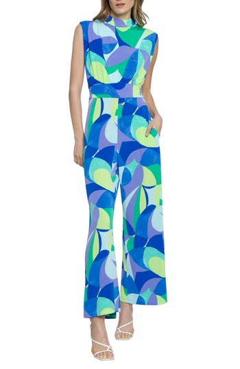 Donna Morgan For Maggy Straight Leg Jumpsuit In Blue