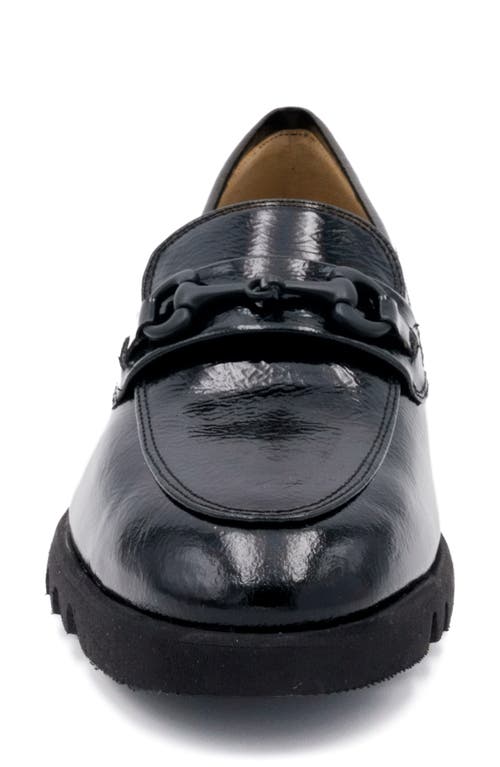 Shop Amalfi By Rangoni Egesto Platform Bit Loafer In Black Naplak